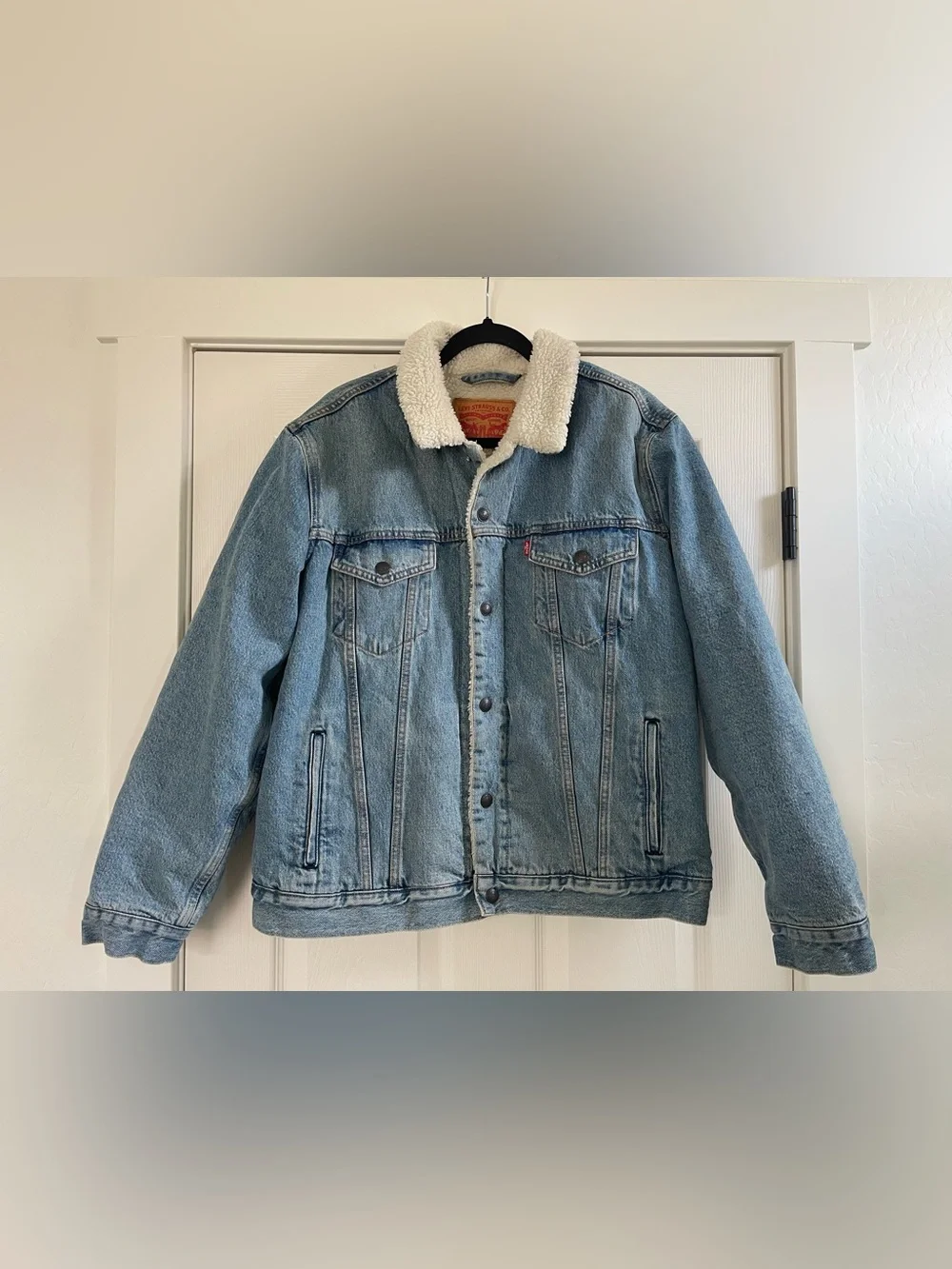 Men’s Levi’s Type III Sherpa Denim Jean Trucker Jacket Size L